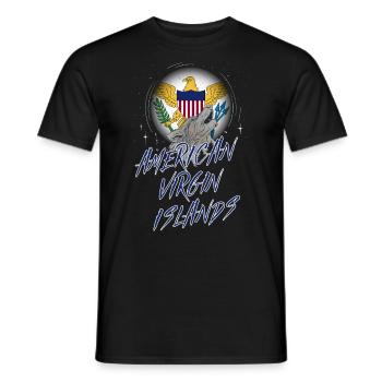 Îles Vierges américaines - T-shirt homme - noir - Devant - AI Model Male 178 light (178cm)