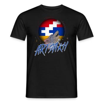Artsakh - T-shirt homme - noir - Devant - AI Model Male 178 light (178cm)