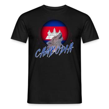 Cambodge - T-shirt homme - noir - Devant - AI Model Male 178 light (178cm)