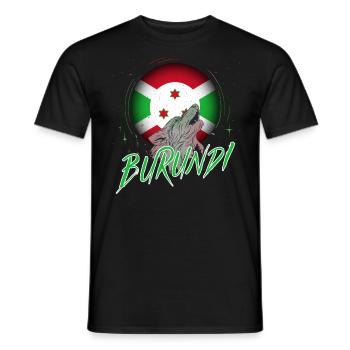 Burundi - Männer T-Shirt - Schwarz - Vorne - AI Model Male 178 light (178cm)