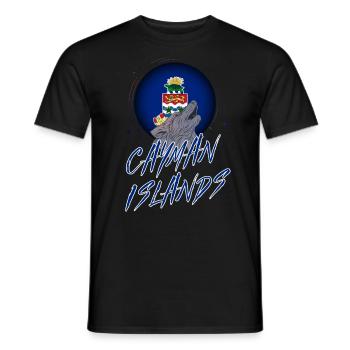 Îles Caïmans - T-shirt homme - noir - Devant - AI Model Male 178 light (178cm)