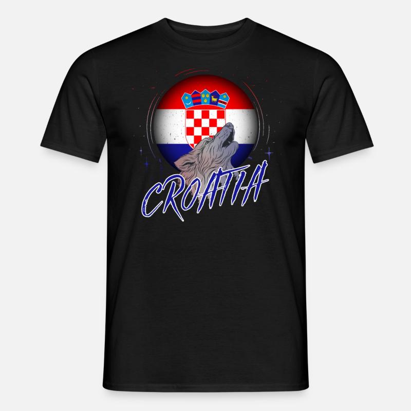 Kroatien - Männer T-Shirt - Schwarz