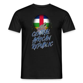 Central African Republic - Men's T-Shirt - black - Front - AI Model Male 178 light (178cm)