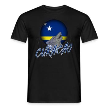 Curaçao - Männer T-Shirt - Schwarz - Vorne - AI Model Male 178 light (178cm)