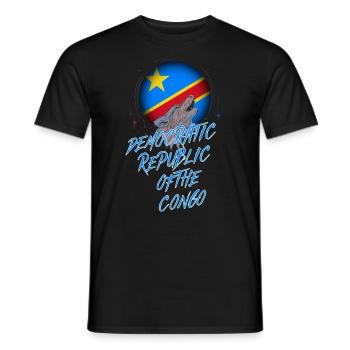 Demokratische Republik Kongo - Männer T-Shirt - Schwarz - Vorne - AI Model Male 178 light (178cm)