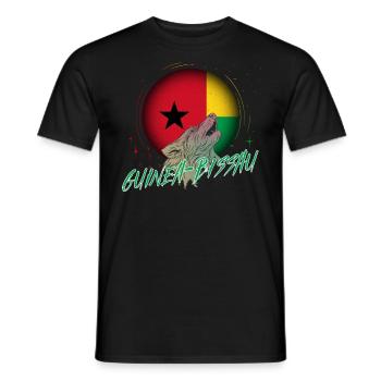 Guinea Bissau - Men's T-Shirt - black - Front - AI Model Male 178 light (178cm)