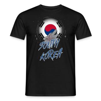 Südkorea - Männer T-Shirt - Schwarz - Vorne - AI Model Male 178 light (178cm)