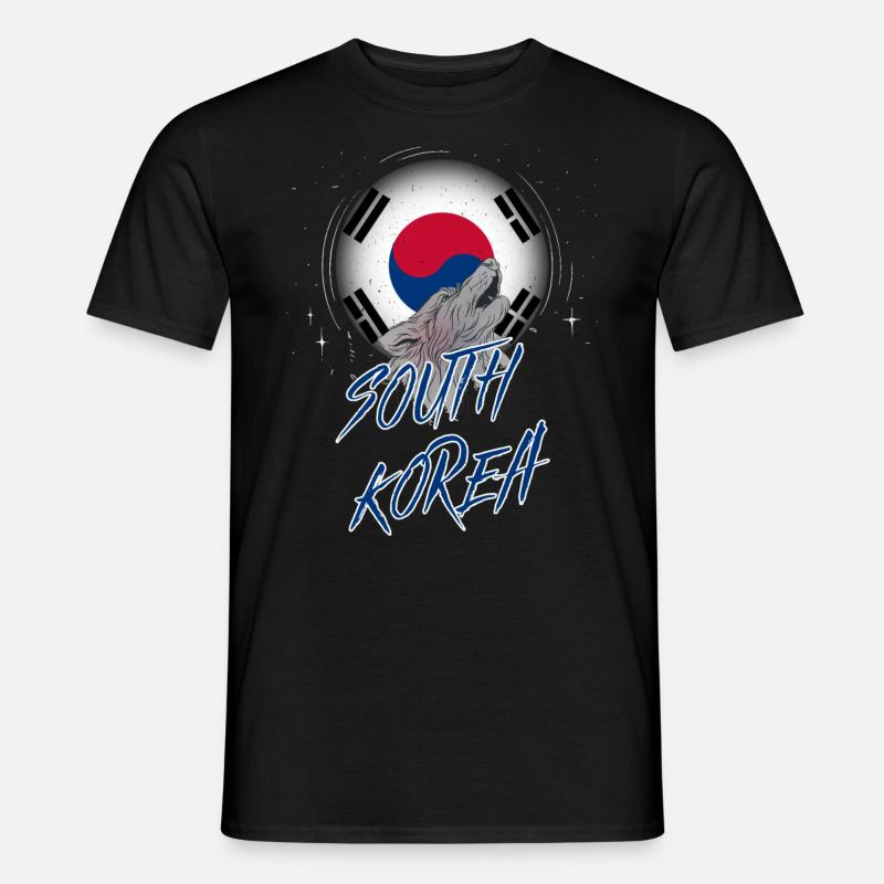 Südkorea - Männer T-Shirt - Schwarz