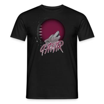Qatar - Men's T-Shirt - black - Front - AI Model Male 178 light (178cm)
