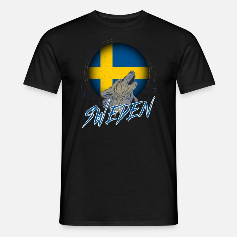Schweden - Männer T-Shirt - Schwarz
