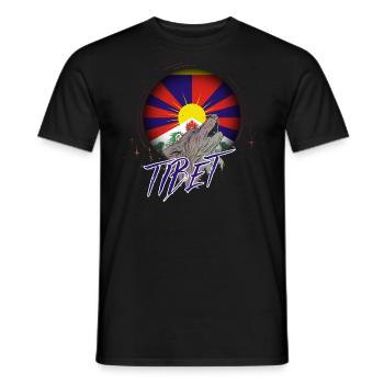 Tibet - T-shirt homme - noir - Devant - AI Model Male 178 light (178cm)
