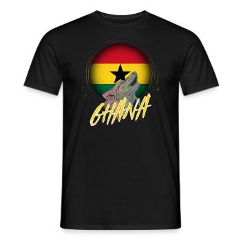 Ghana - T-shirt homme - noir - Devant - AI Model Male 178 light (178cm)