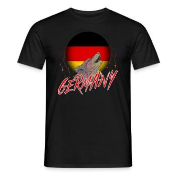 Germany - Men's T-Shirt - black - Front - AI Model Male 178 light (178cm)
