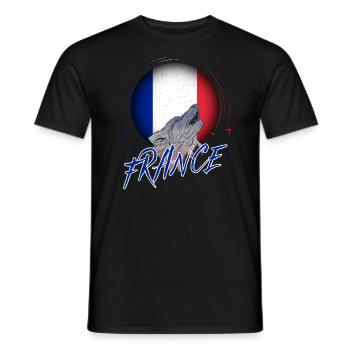 Frankreich - Männer T-Shirt - Schwarz - Vorne - AI Model Male 178 light (178cm)