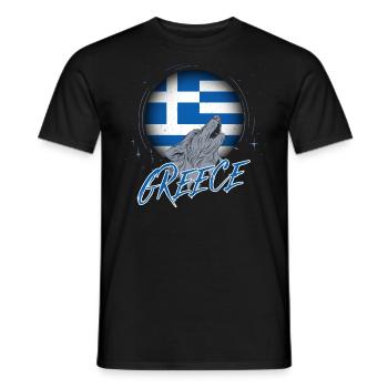Greece - Men's T-Shirt - black - Front - AI Model Male 178 light (178cm)