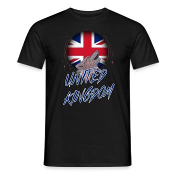 Großbritannien - Männer T-Shirt - Schwarz - Vorne - AI Model Male 178 light (178cm)