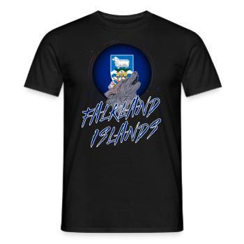 Falkland Islands - Men's T-Shirt - black - Front - AI Model Male 178 light (178cm)