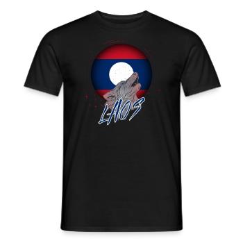 Laos - Männer T-Shirt - Schwarz - Vorne - AI Model Male 178 light (178cm)