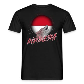 Indonésie - T-shirt homme - noir - Devant - AI Model Male 178 light (178cm)