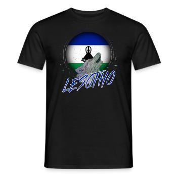 Lesotho - Männer T-Shirt - Schwarz - Vorne - AI Model Male 178 light (178cm)