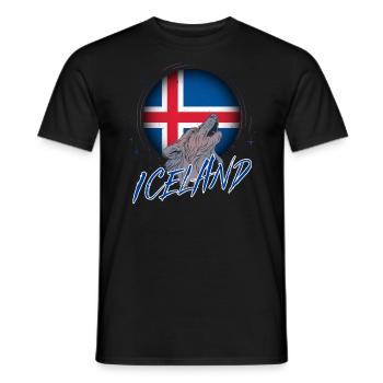 Islande - T-shirt homme - noir - Devant - AI Model Male 178 light (178cm)