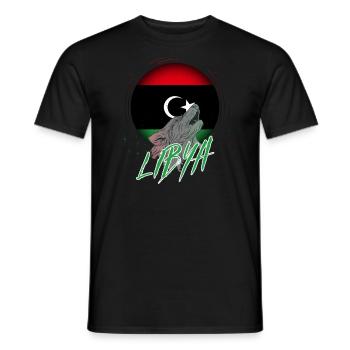 Libyen - Männer T-Shirt - Schwarz - Vorne - AI Model Male 178 light (178cm)