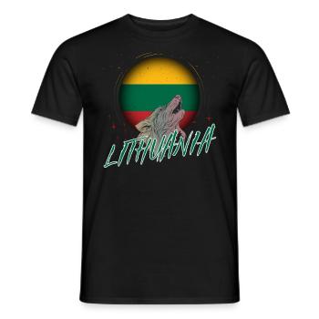 Litauen - Männer T-Shirt - Schwarz - Vorne - AI Model Male 178 light (178cm)