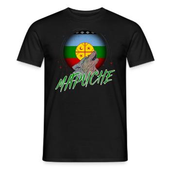 Mapuche - Männer T-Shirt - Schwarz - Vorne - AI Model Male 178 light (178cm)