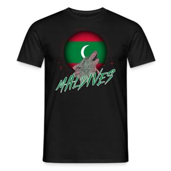 Maldives - T-shirt homme - noir - Devant - AI Model Male 178 light (178cm)