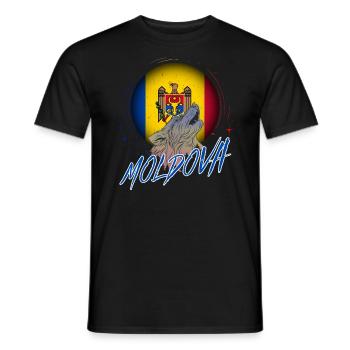 Moldova - Men's T-Shirt - black - Front - AI Model Male 178 light (178cm)