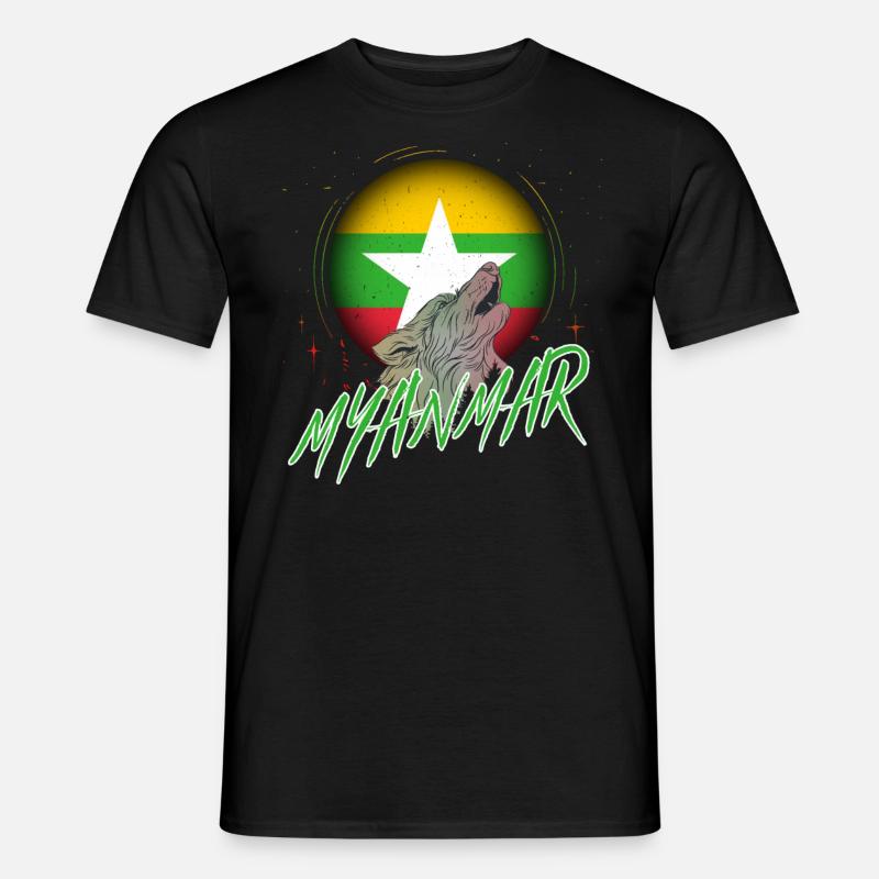 Myanmar - Männer T-Shirt - Schwarz