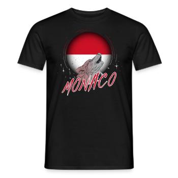 Monaco - Männer T-Shirt - Schwarz - Vorne - AI Model Male 178 light (178cm)