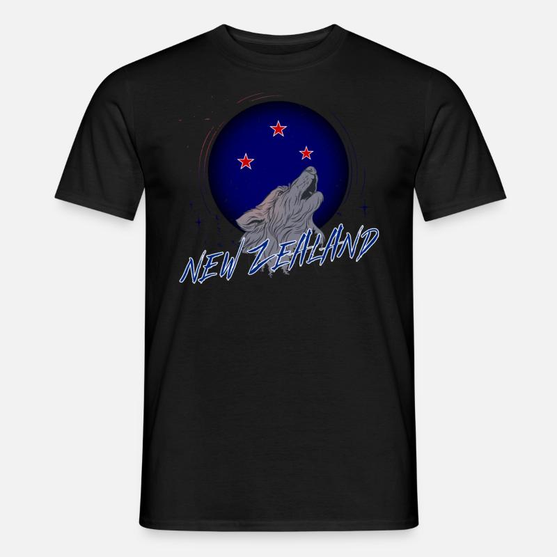 Neuseeland - Männer T-Shirt - Schwarz