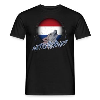 Netherlands - Men's T-Shirt - black - Front - AI Model Male 178 light (178cm)