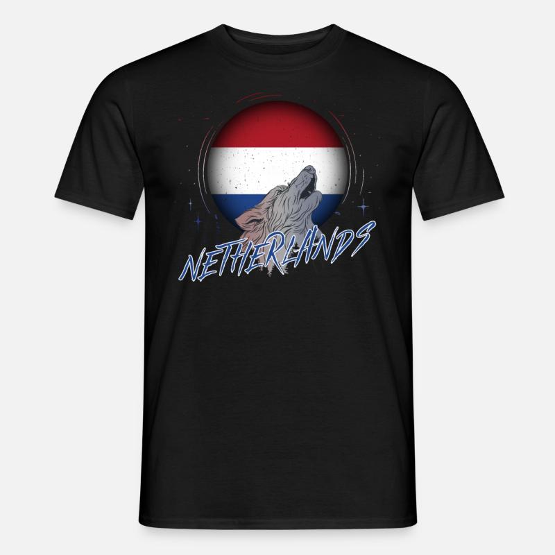 Niederlande - Männer T-Shirt - Schwarz