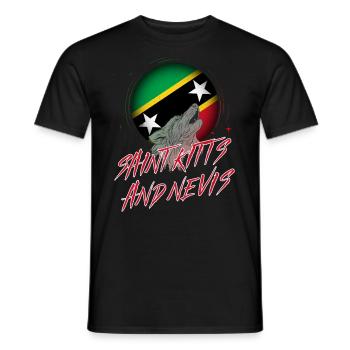 Saint Kitts and Nevis - Men's T-Shirt - black - Front - AI Model Male 178 light (178cm)