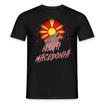 Macédoine du Nord - T-shirt homme - noir - Devant - AI Model Male 178 light (178cm)