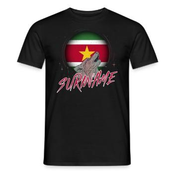 Suriname - T-shirt homme - noir - Devant - AI Model Male 178 light (178cm)