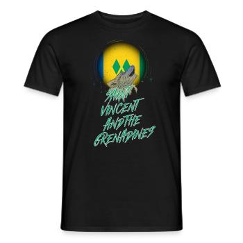 Saint Vincent and the Grenadines - Men's T-Shirt - black - Front - AI Model Male 178 light (178cm)