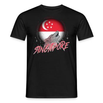 Singapur - Männer T-Shirt - Schwarz - Vorne - AI Model Male 178 light (178cm)