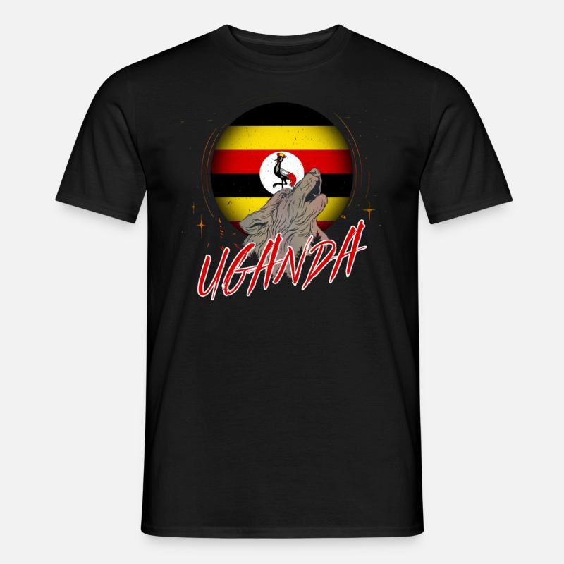 Uganda - Männer T-Shirt - Schwarz