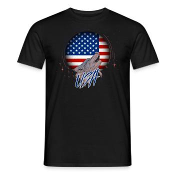 Amérique du Nord - T-shirt homme - noir - Devant - AI Model Male 178 light (178cm)