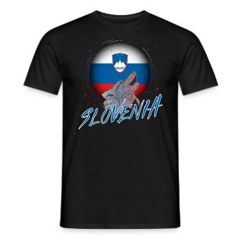 Slowenien - Männer T-Shirt - Schwarz - Vorne - AI Model Male 178 light (178cm)