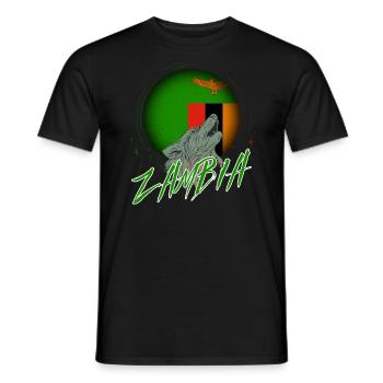 Sambia - Männer T-Shirt - Schwarz - Vorne - AI Model Male 178 light (178cm)