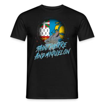 St. Pierre und Miquelon - Männer T-Shirt - Schwarz - Vorne - AI Model Male 178 light (178cm)