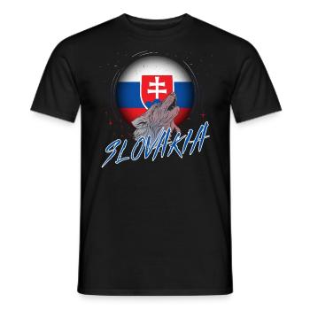 Slowakei - Männer T-Shirt - Schwarz - Vorne - AI Model Male 178 light (178cm)
