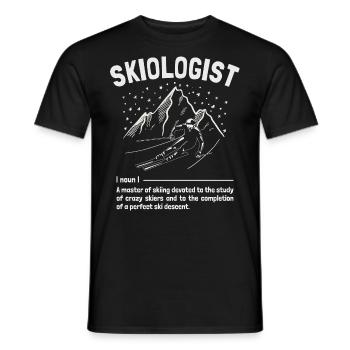 Skiologe Definition Spaß für Skifahrer - Männer T-Shirt - Schwarz - Vorne - AI Model Male 178 light (178cm)