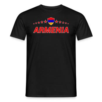 Armenien - Männer T-Shirt - Schwarz - Vorne - AI Model Male 178 light (178cm)