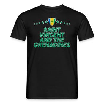 Saint Vincent and the Grenadines - Men's T-Shirt - black - Front - AI Model Male 178 light (178cm)