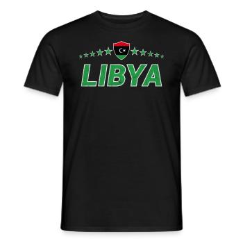 Libyen - Männer T-Shirt - Schwarz - Vorne - AI Model Male 178 light (178cm)